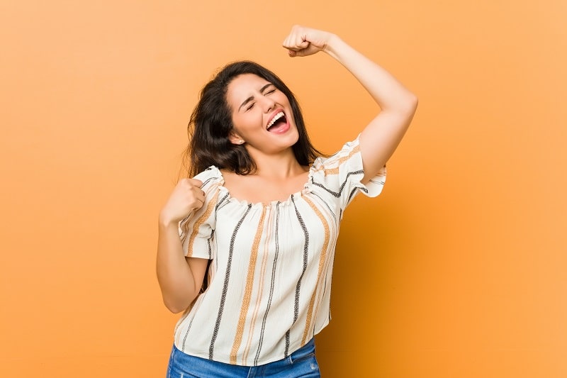 woman sweating treatment