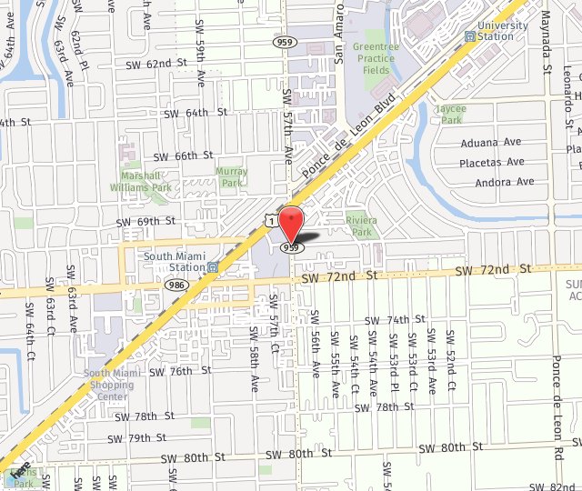 Location Map: 6705 Red Rd Coral Gables, FL 33143